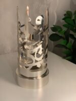 ⁦مبخرة معدنية بنقش حروف عربية⁩ - الصورة ⁦2⁩
