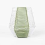 حامل شمعة بتصميم عصري مقلم بلونين