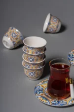 طقم فناجين قهوة وشاي كويتي