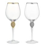 كيسان بعروة كريستالية فضيه لامعة