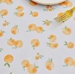 ⁦مفرش طاولة بطباعة الخوخ بنقاس140سم⁩ - الصورة ⁦5⁩