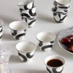 طقم 6 فناجين خليجي مموج