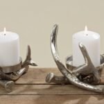 شمعدان زوجي من المعدن الهندي