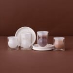 طقم دبل قلاس لون ابيض يتكون من 6 شاهي بدون قهوة