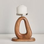 حامل شموع من خشب الزان