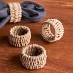 طقم حلقات مناديل سفرة 4 قطع - مرجان - 5 سم