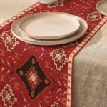 مفرش مستطيل بنقش تقليدي ، مقاس183x33