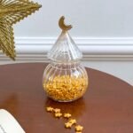 وعاء زجاجي بمقبض هلال