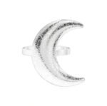 ⁦6حلقات مناديل معدنية بشكل هلال
لونذهبي-فضي⁩ - الصورة ⁦2⁩