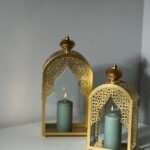 فوانيس رمضانية زوجية مصنوعة من المعدن