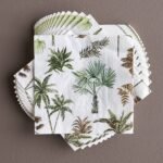 مناديل 15 قطعة بطباعة نخيل