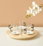 ⁦طقم 6 كاسات شاي بتصميم النخيل⁩ - الصورة ⁦3⁩