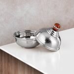 ⁦وعاء من الستيل الهندي المطروق يدويا بمقاس15 سم⁩ - الصورة ⁦2⁩