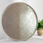 سفرة تقديم (تقعيد) من المعدن الهندي الفاخر 
مقاس 75سم