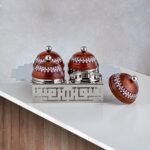 ⁦طقم حلوى المرجان 4 قطع خشب وفضي - MD-2123⁩ - الصورة ⁦3⁩