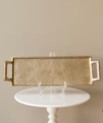 سفرة تقديم مستطيلة-معدن الهنديDuo