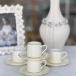 طقم قهوة بيلينا - ابيض