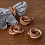 طقم حامل مناديل سفرة من 4 قطع - راستك