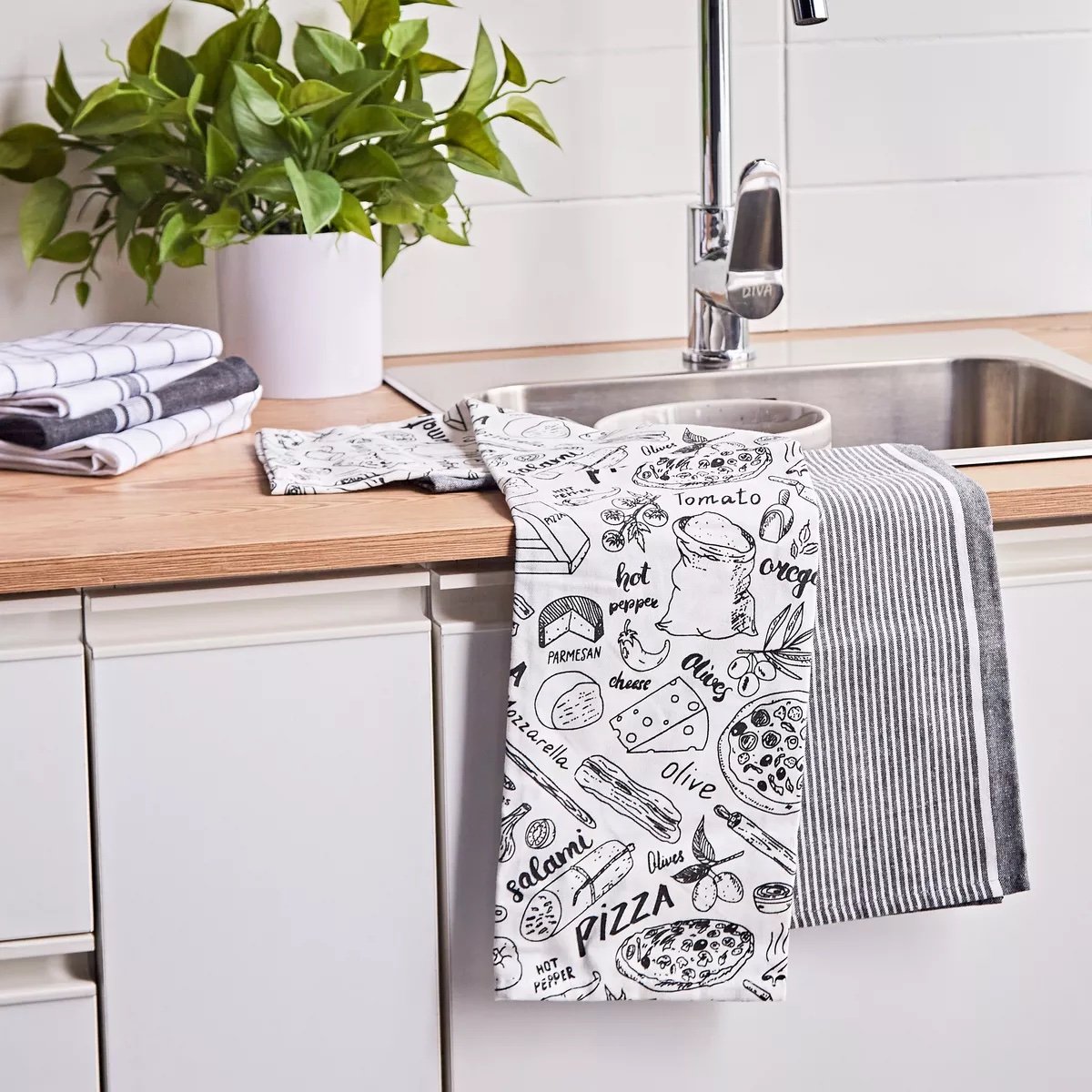 img_7065 طقم مناشف مطبخ قطعتين - بيتزاريا - 70x50 سم - الصورة 1