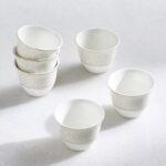 طقم فناجين قهوة خزف صيني 6 قطع - نورا - 70 مل