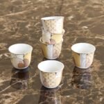 طقم فناجين قهوة خزف صيني 6 قطع - تمارا - 70 مل