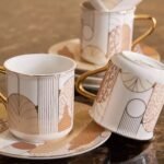 ⁦طقم أكواب كابتشينو وصحن من الخزف الصيني الجديد 6قطع - تمارا - 200 مل⁩ - الصورة ⁦4⁩