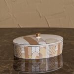 صحن تقديم من الخزف الصيني الجديد مع غطاء - تمارا - 21 سم