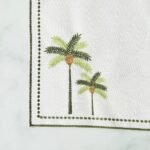 ⁦طقم لبادات صحون بتطريز نخلة من 4 قطع - 30x45 سم⁩ - الصورة ⁦3⁩