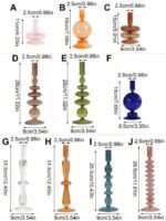 ⁦شمعدان ملون زجاج⁩ - الصورة ⁦6⁩