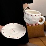 كوب بطباعة قلوب♥️