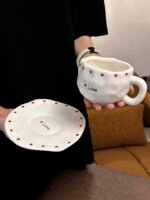 كوب بطباعة قلوب♥️