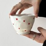 كوب بطباعة قلوب♥️