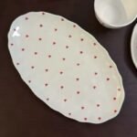 صحن بيضاوي علي شكل قلب♥️