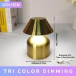 ⁦اضاءة ديكور - فطر هرمي-ذهبي⁩ - الصورة ⁦3⁩