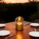 ⁦اضاءة ديكور - فطر ماكرون-ذهبي⁩ - الصورة ⁦2⁩