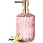 موزع صابون زجاجي-44وردي