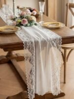 ⁦رانر طاولة دانتيل -33ابيض⁩ - الصورة ⁦2⁩