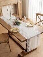 ⁦رانر طاولة دانتيل -33ابيض⁩ - الصورة ⁦6⁩