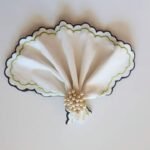 ⁦مناديل صغيرة مطرزة قماشية 38*38⁩ - الصورة ⁦4⁩