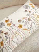 ⁦غطاء وسادة مطرزة بأزهار-4 قطع بمقاس 30*50⁩ - الصورة ⁦3⁩