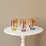 كاسات شاي مغربي - نقش ذهبي