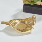 ⁦حامل شموع صغيرة بتصميم ورقة شجر من فوجليا⁩ - الصورة ⁦2⁩