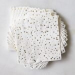 طقم مناديل سفرة 30 قطعة بتصميم بقع رقائق معدنية- 33x33 سم