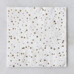 ⁦طقم مناديل سفرة 30 قطعة بتصميم بقع رقائق معدنية- 33x33 سم⁩ - الصورة ⁦2⁩