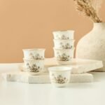 طقم أكواب قهوة من الخزف  6 قطع من كاميل - 65 مل