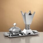 مبخرة مكونة من 4 قطع - فضي