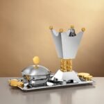مبخرة مكونة من 4 قطع - ذهبي