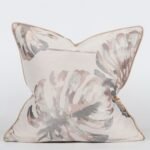 غطاء وسادة مخملي موردن بنمط نباتي بسيط - 45*45