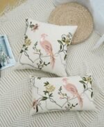 ⁦1غطاء وسادة مطرز بالزهور والطيور - 30*50⁩ - الصورة ⁦2⁩