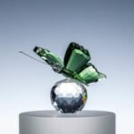 ديكور فراشة بلورية - اخضر